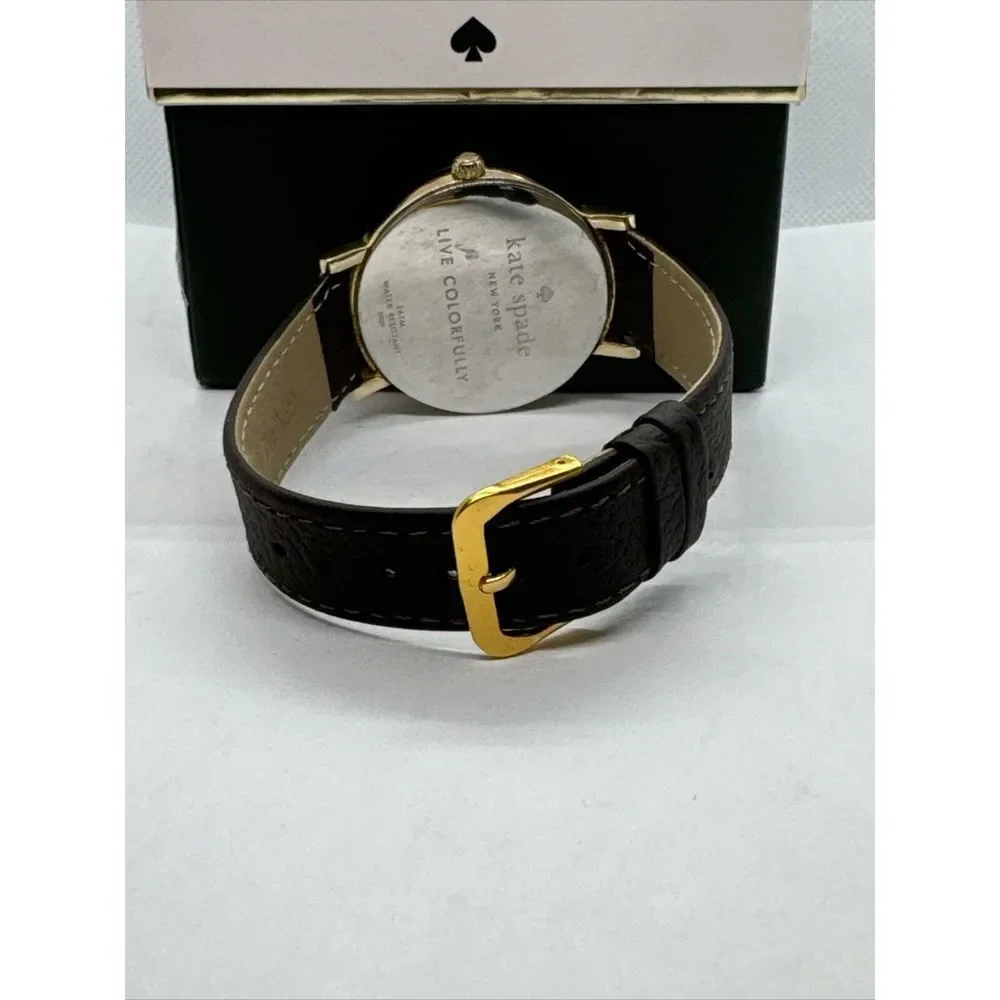 Kate Spade Gramercy 0009 Women's Black Leather Strap Analog Dial Watch JNA130